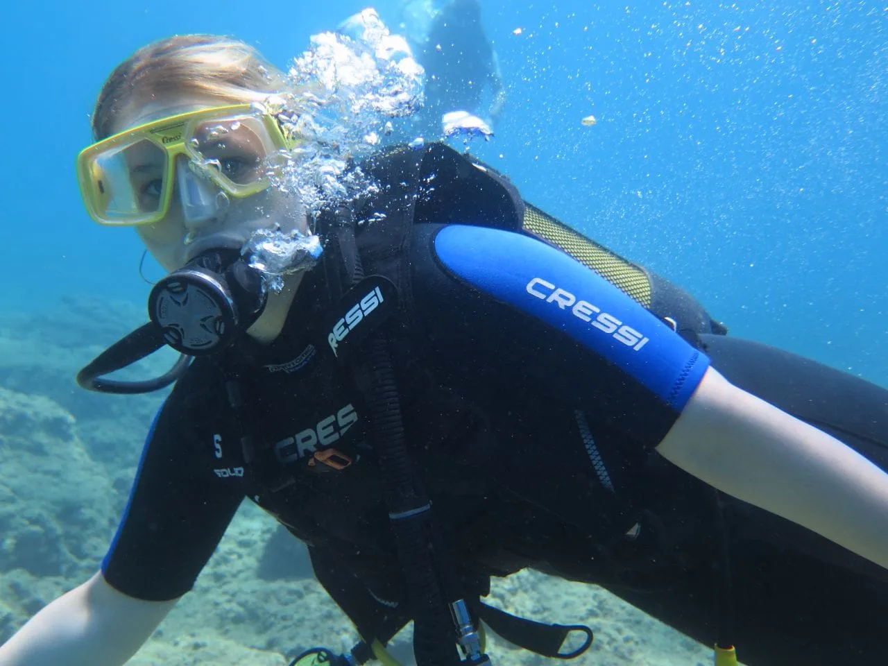 diver selfie mediterranean side
