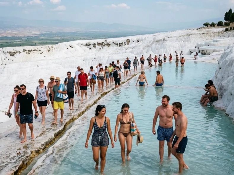 2-Day Pamukkale Tour with Salda Lake & Overnight Thermal Hotel Stay
