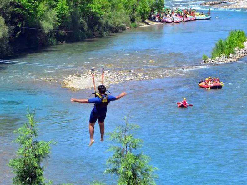 Side Rafting & Zipline Combo Tour: The Ultimate Köprülü Canyon Adventure