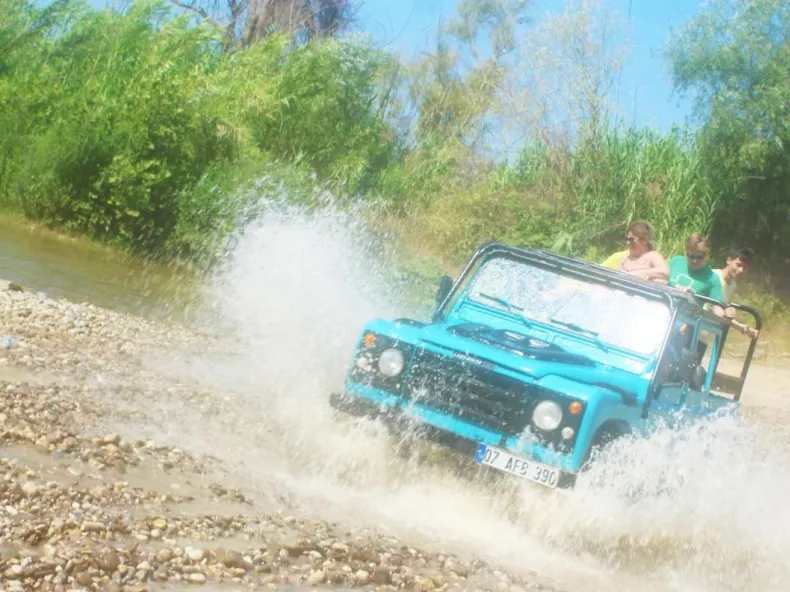 Side Night Jeep Safari with Dinner and Catamaran Party Cruise