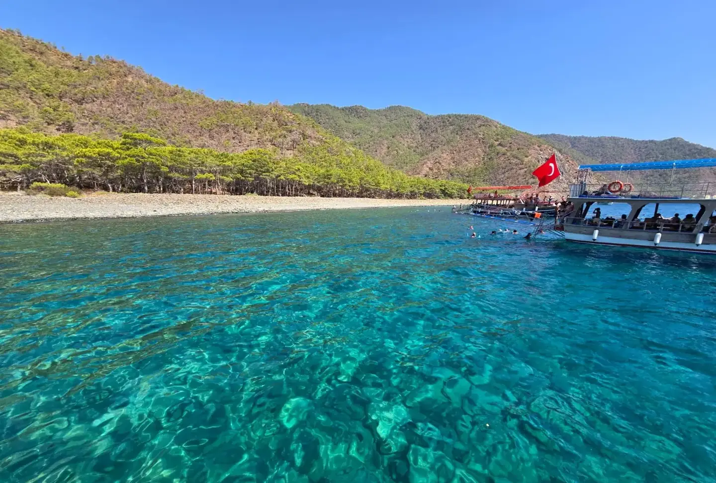 Swimming stop in Suluada's turquoise bay on the Antalya boat trip [owner]